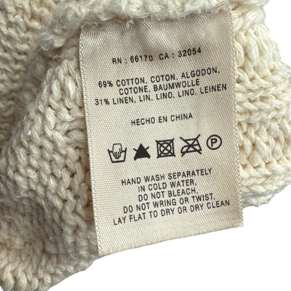 Anthropologie Sparrow Chunky Knit V-Neck Sweater Size Large - Picture 4 of 7